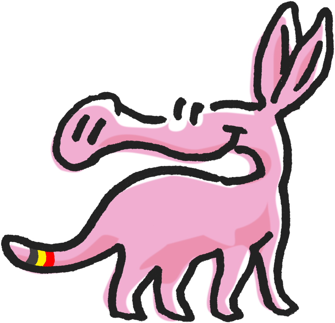 Розовый aardvark PNG