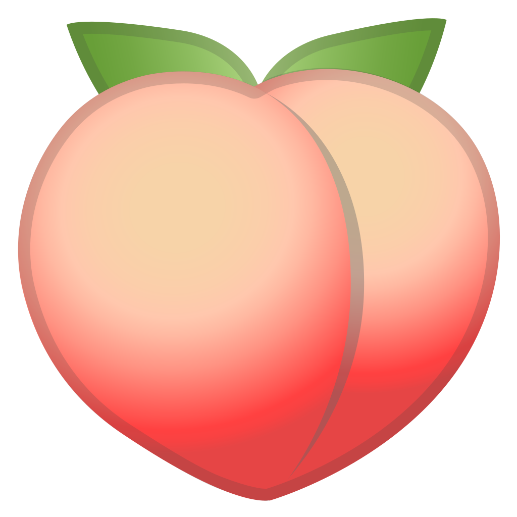 Pink Peach Emoji Transparent PNG