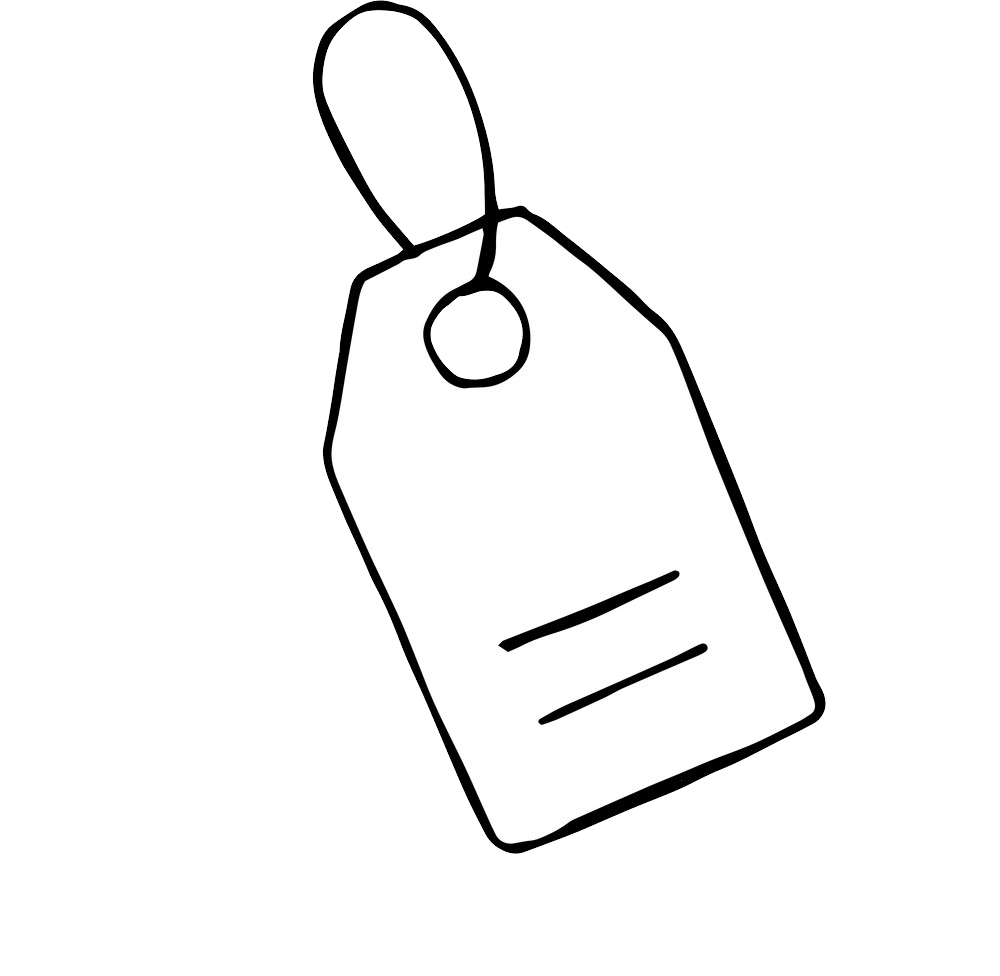 Price Tag White Label Transparent PNG