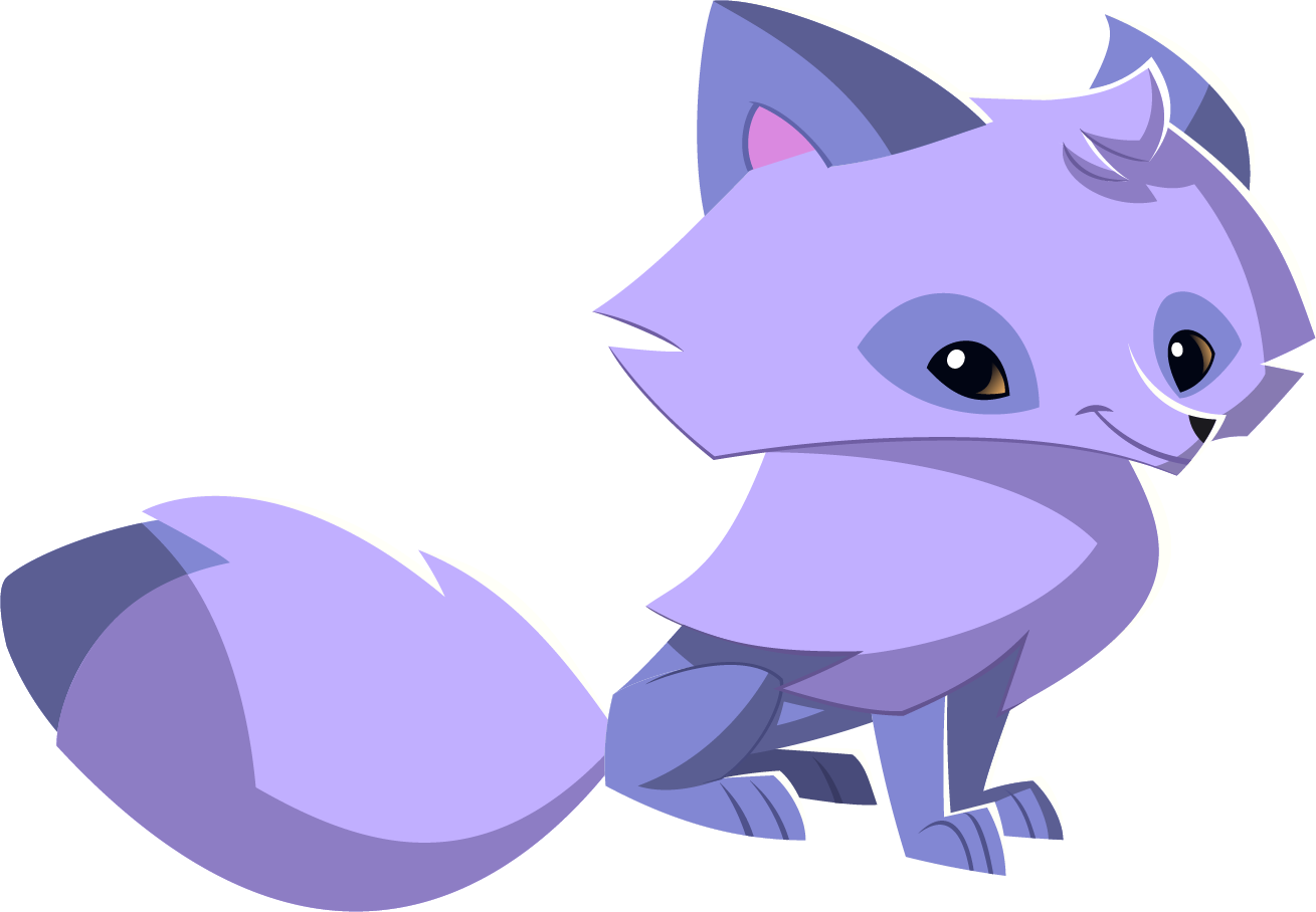 Purple Arctic Fox Clipart Transparent PNG