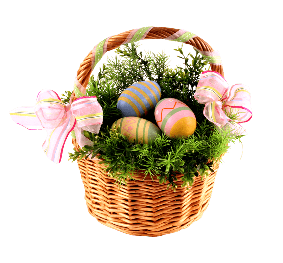 Real Easter Basket Background PNG Image