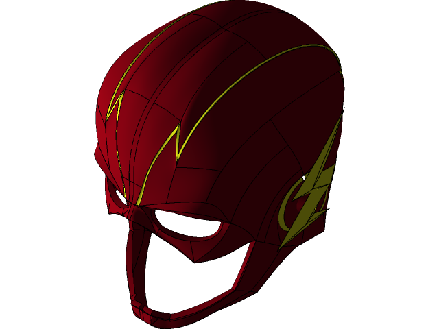 Red 3D Mask PNG