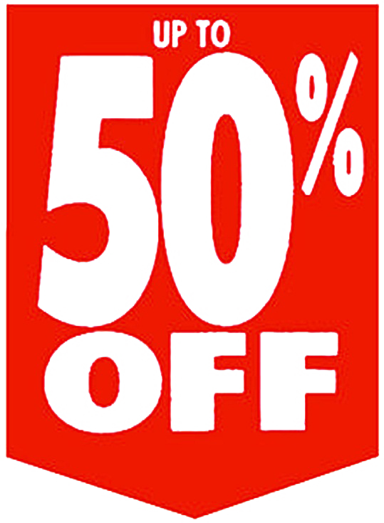 Red 50% Off PNG
