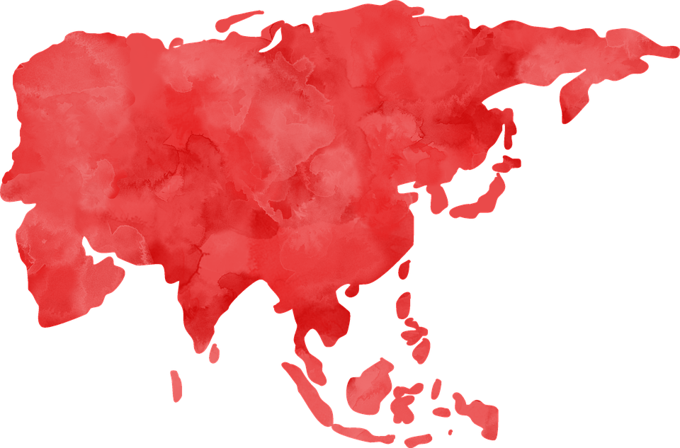 Red Asia Transparent PNG