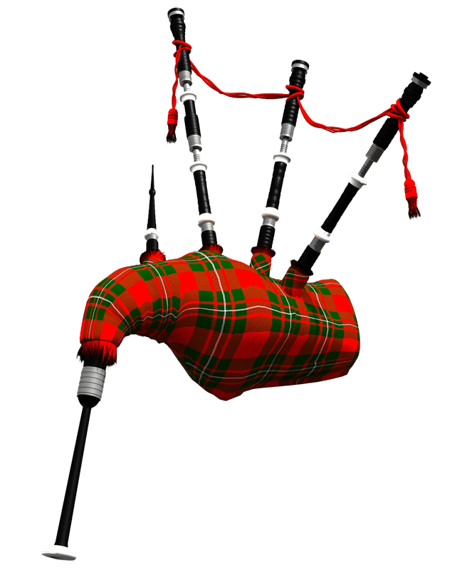 Red Bagpipes Logo Vector Transparent PNG