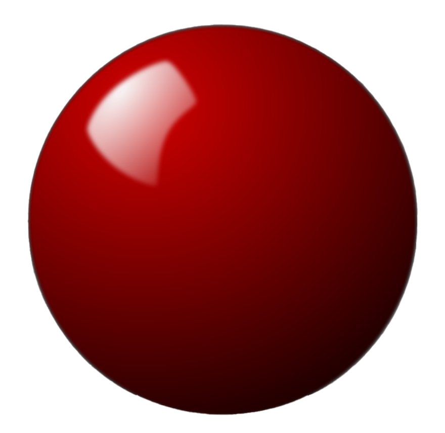 Red Ball 3D Reflection Transparent PNG