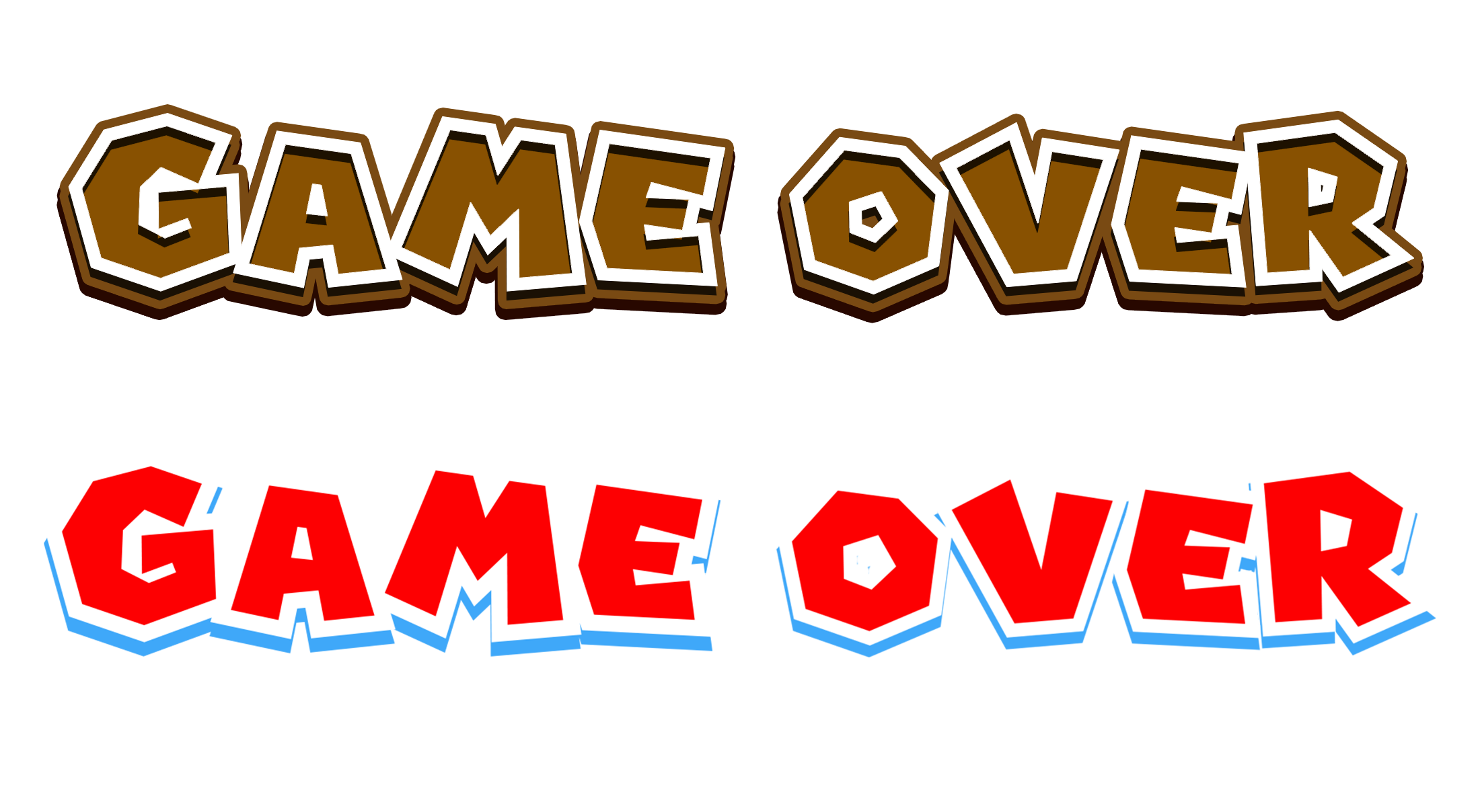 Red Brown Game Over PNG