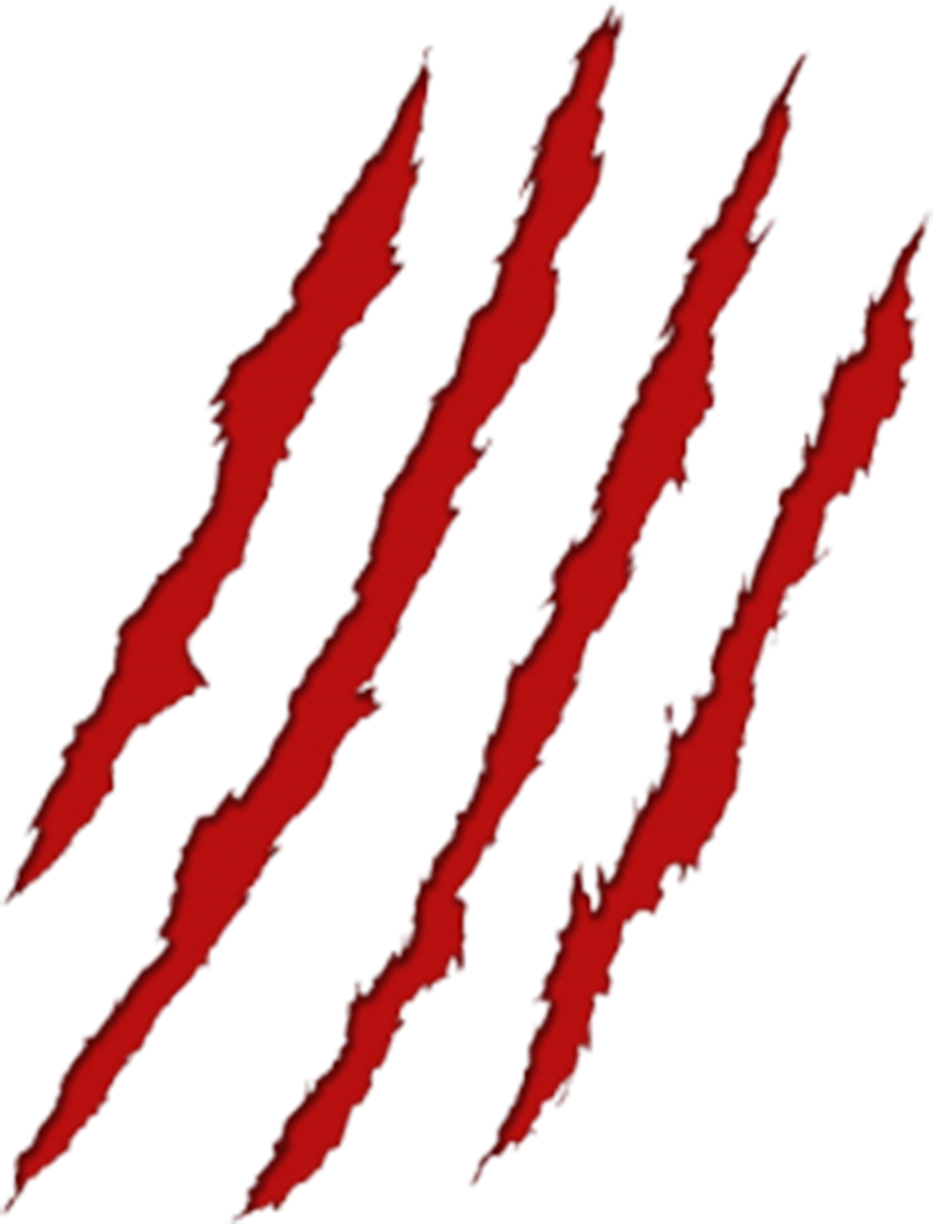 Red Claw Scratch PNG HD Quality