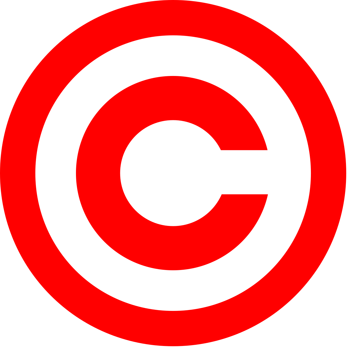 Red Copyright Transparent PNG