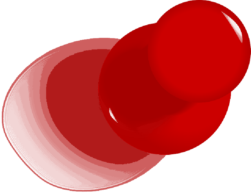 Red Drawing Pin PNG Clipart Background