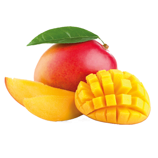 Red Mango Fruit Sliced Transparent PNG