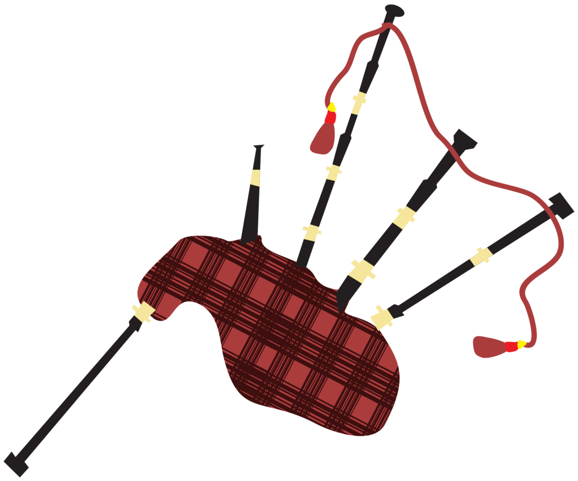 Red Woodwind Bagpipes Transparent PNG
