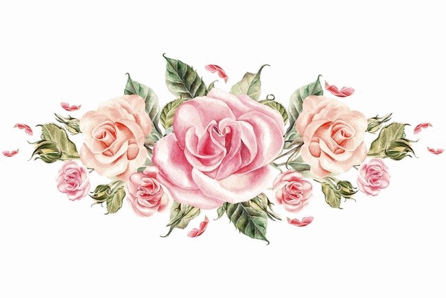Rose Flowers PNG Clipart Background