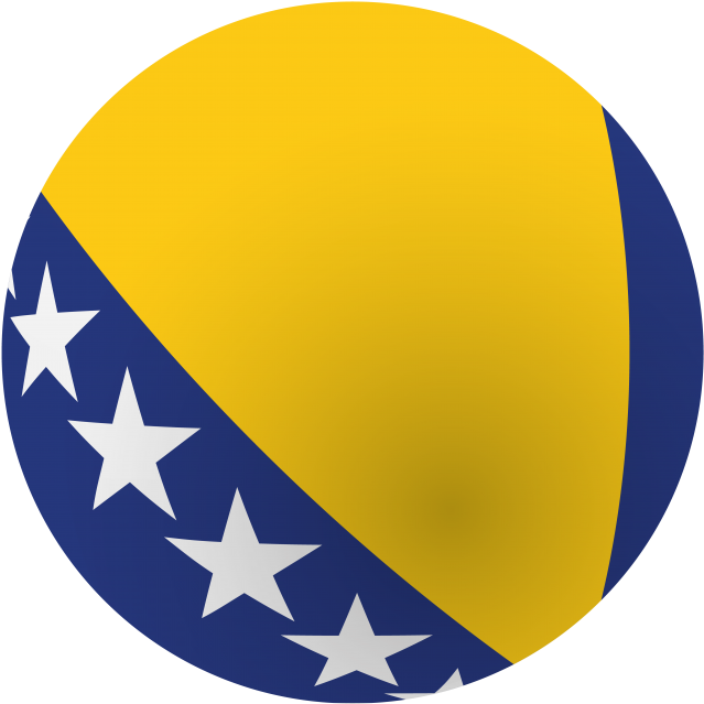 Round Bosnia And Herzegovina Flag PNG Clipart Background