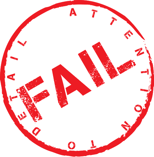 Round Fail Stamp PNG HD Quality