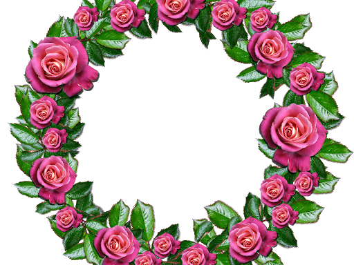 Round Flower Wreath Transparent Background