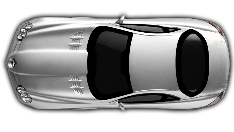 Silver Concept Car Transparent Background