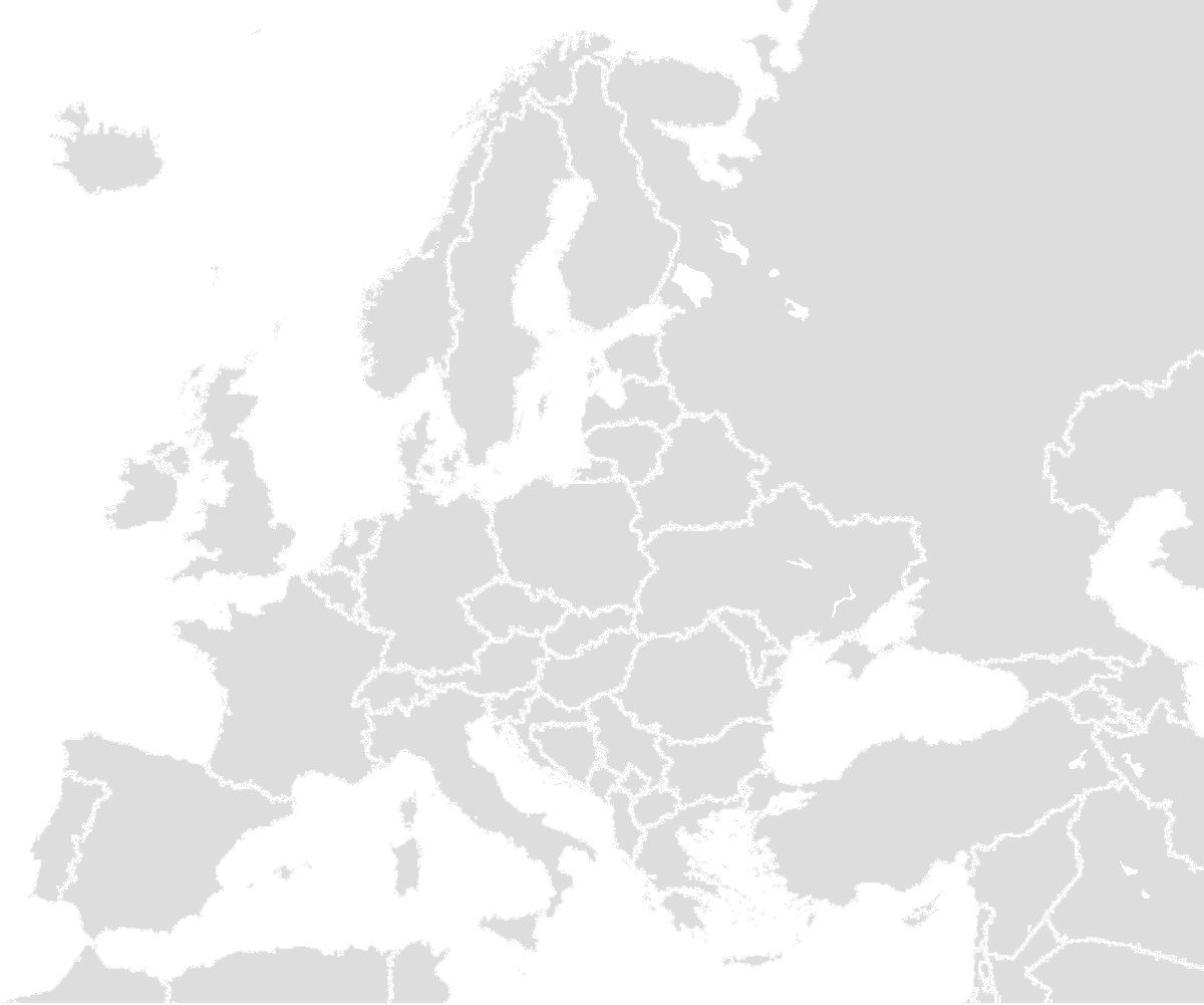 Silver Europe Map Transparent Background