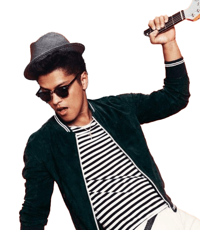Sänger Bruno Mars transparente Bilder