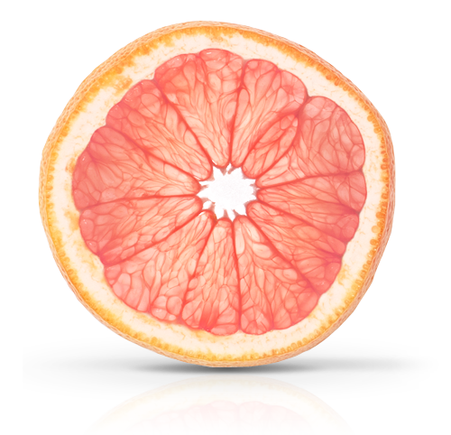 Single Sliced Grapefruit Transparent PNG