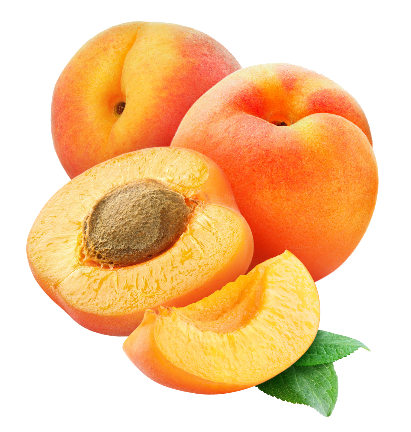 Sliced Apricot PNG