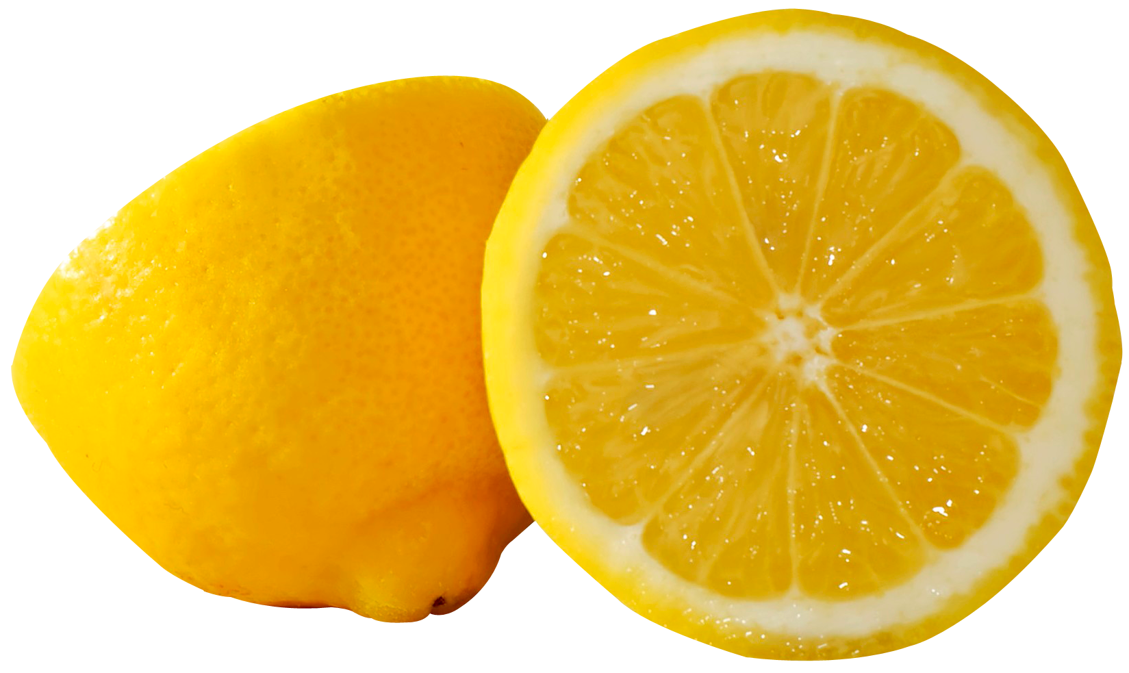 Sliced Yellow Lemon PNG