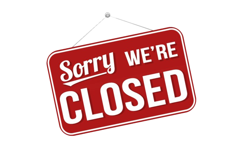 Sorry We Are Closed Background PNG Image