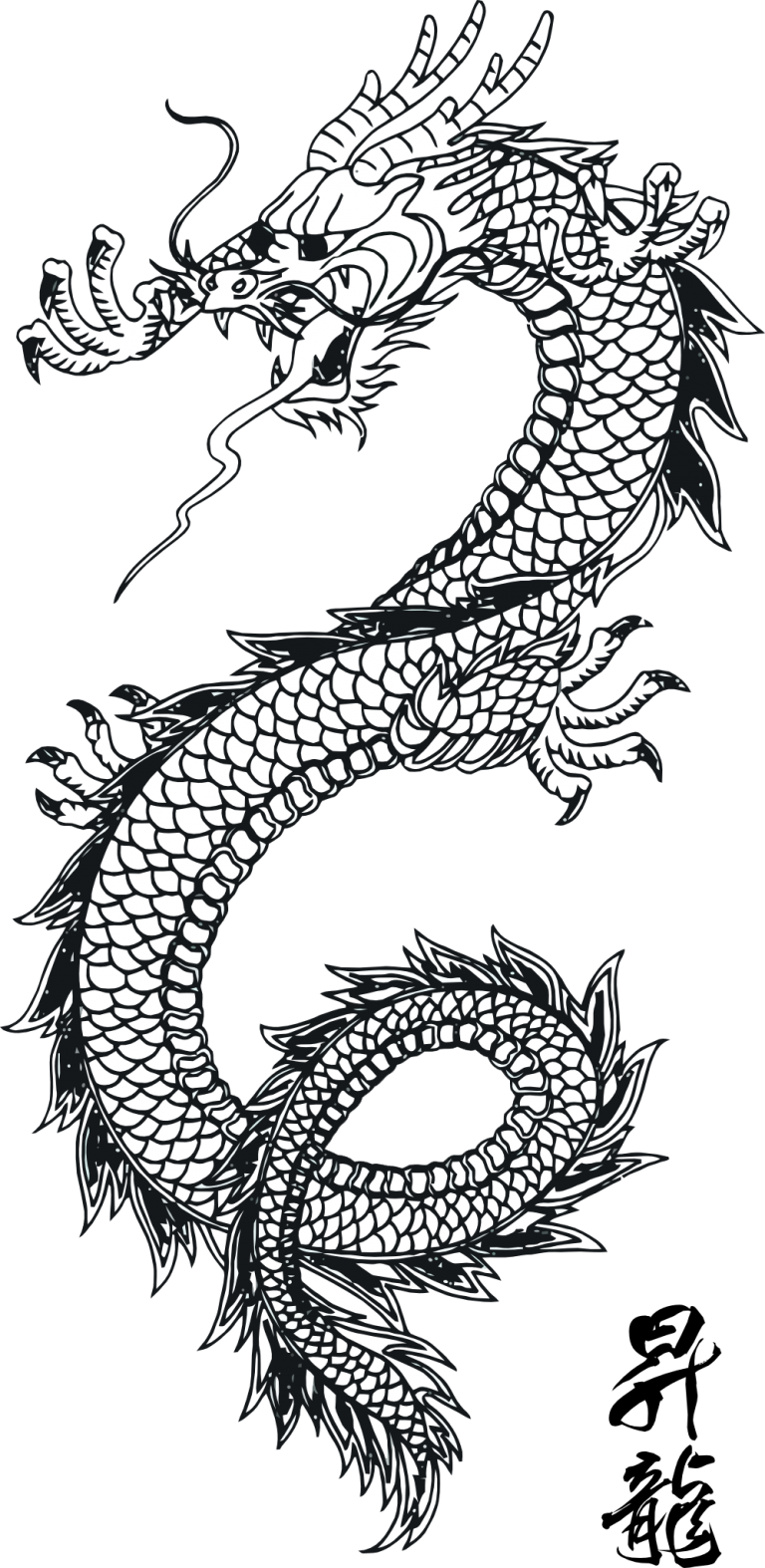 Tribal Dragon Tattoos Transparent Background