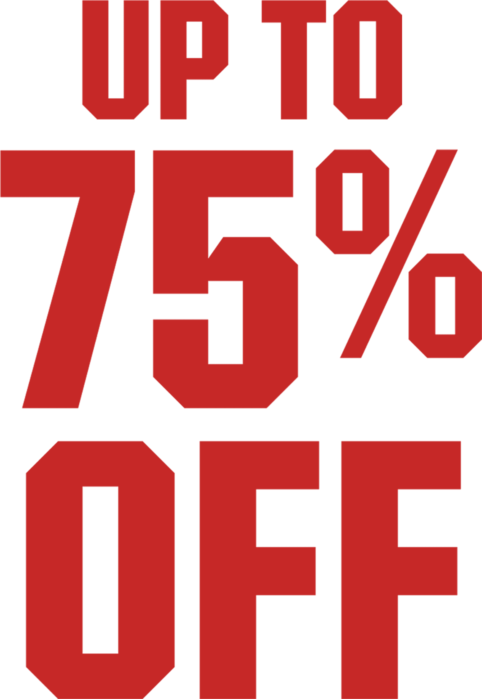 Up To 75% Off Text PNG