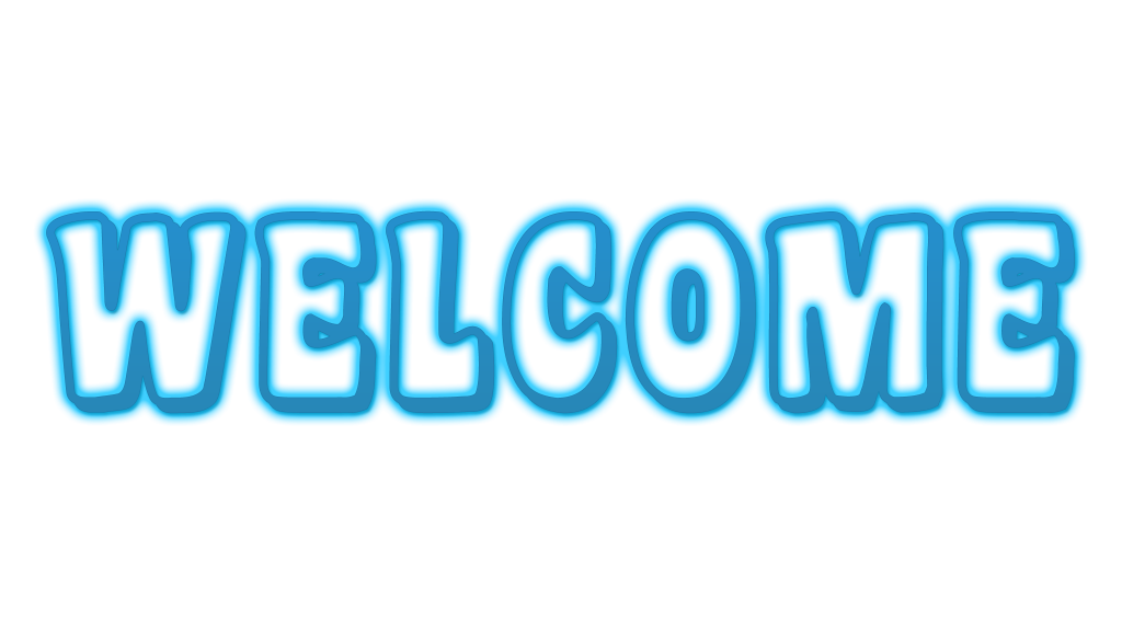Welcome Blue Text PNG