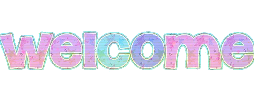 Welcome Pink Text PNG