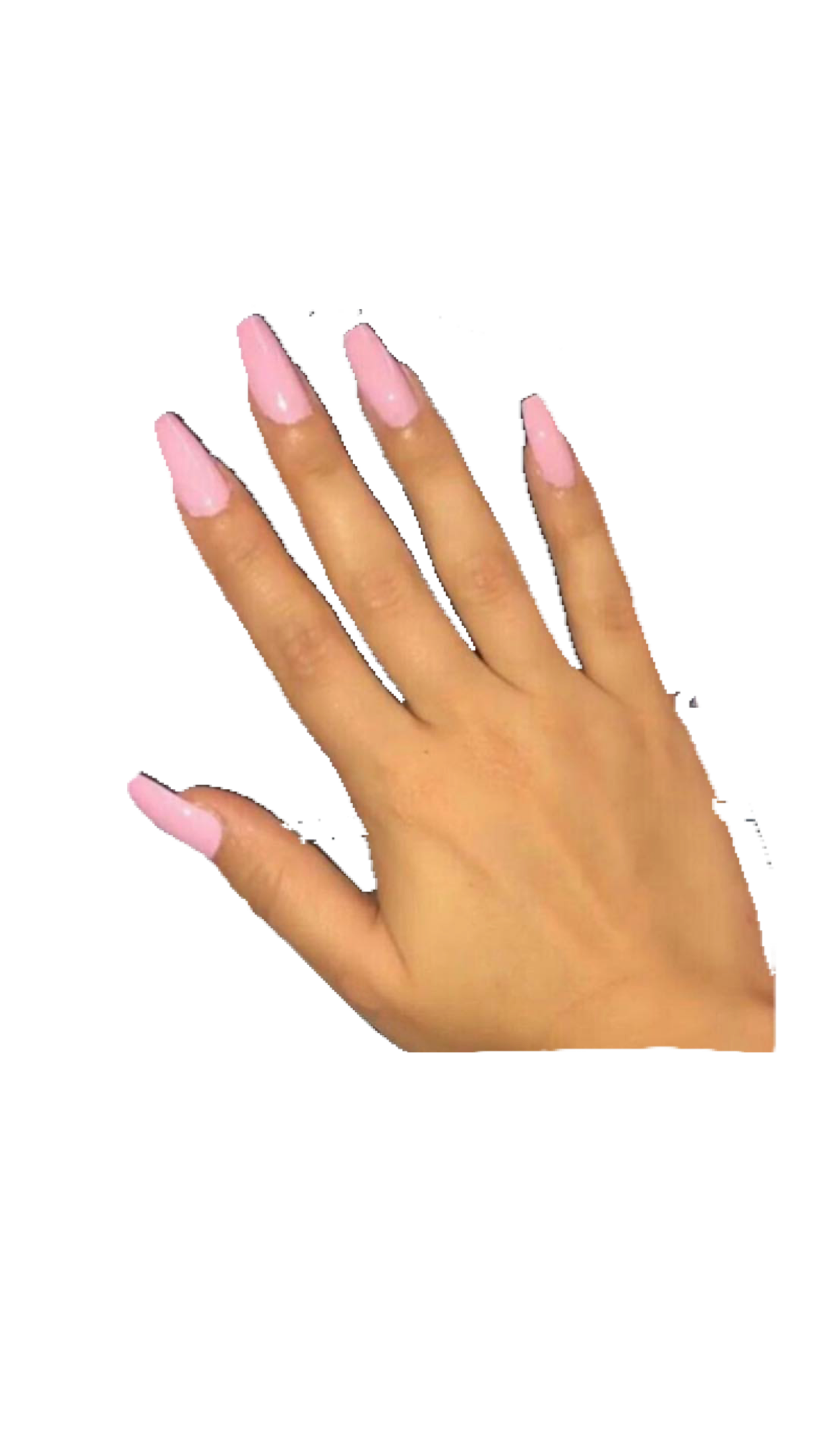 White Acrylic Nails Background PNG Image
