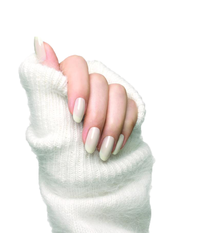 White Acrylic Nails PNG Clipart Background