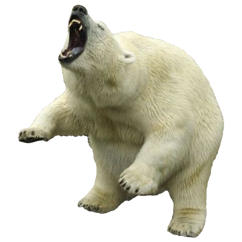 White Angry Bear Transparent PNG
