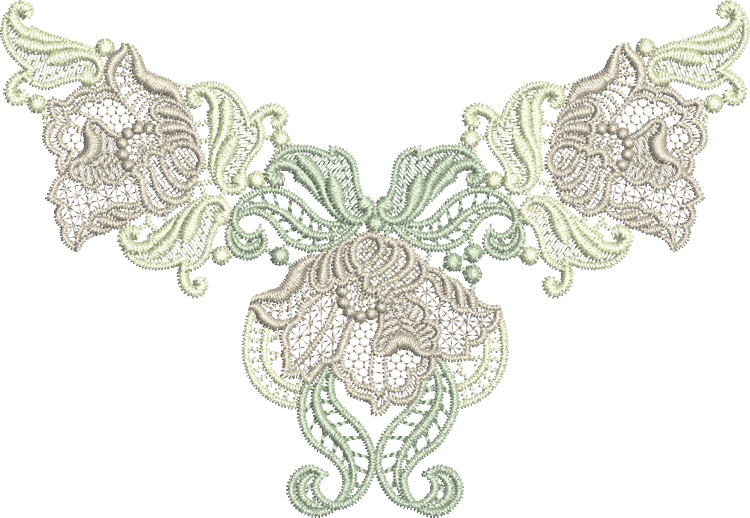 White Embroidery PNG HD Quality