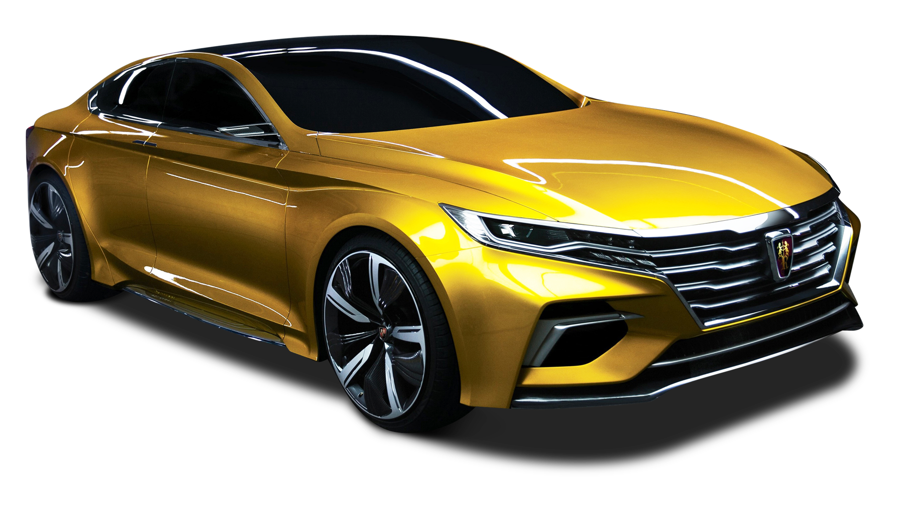 Yellow Concept Car Background PNG Image