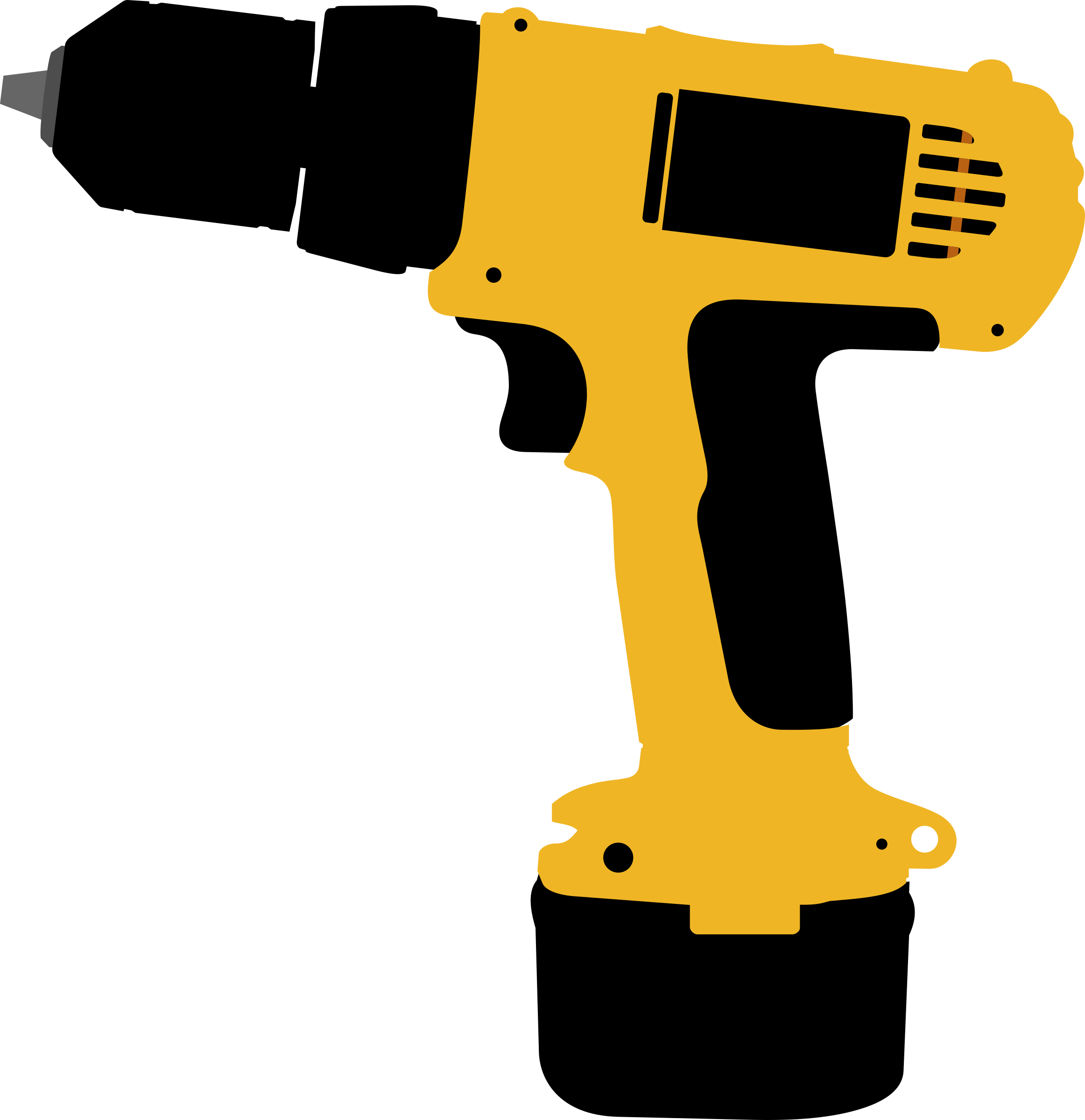 Yellow Drill Machine Background PNG Image