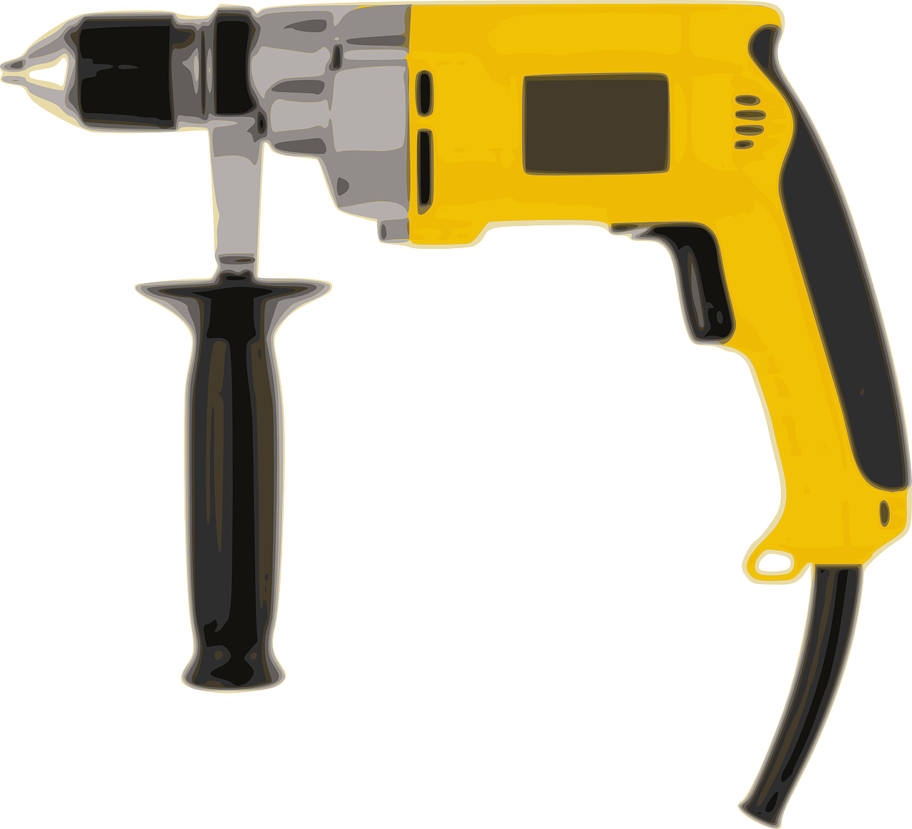 Yellow Drill Machine PNG Clipart Background