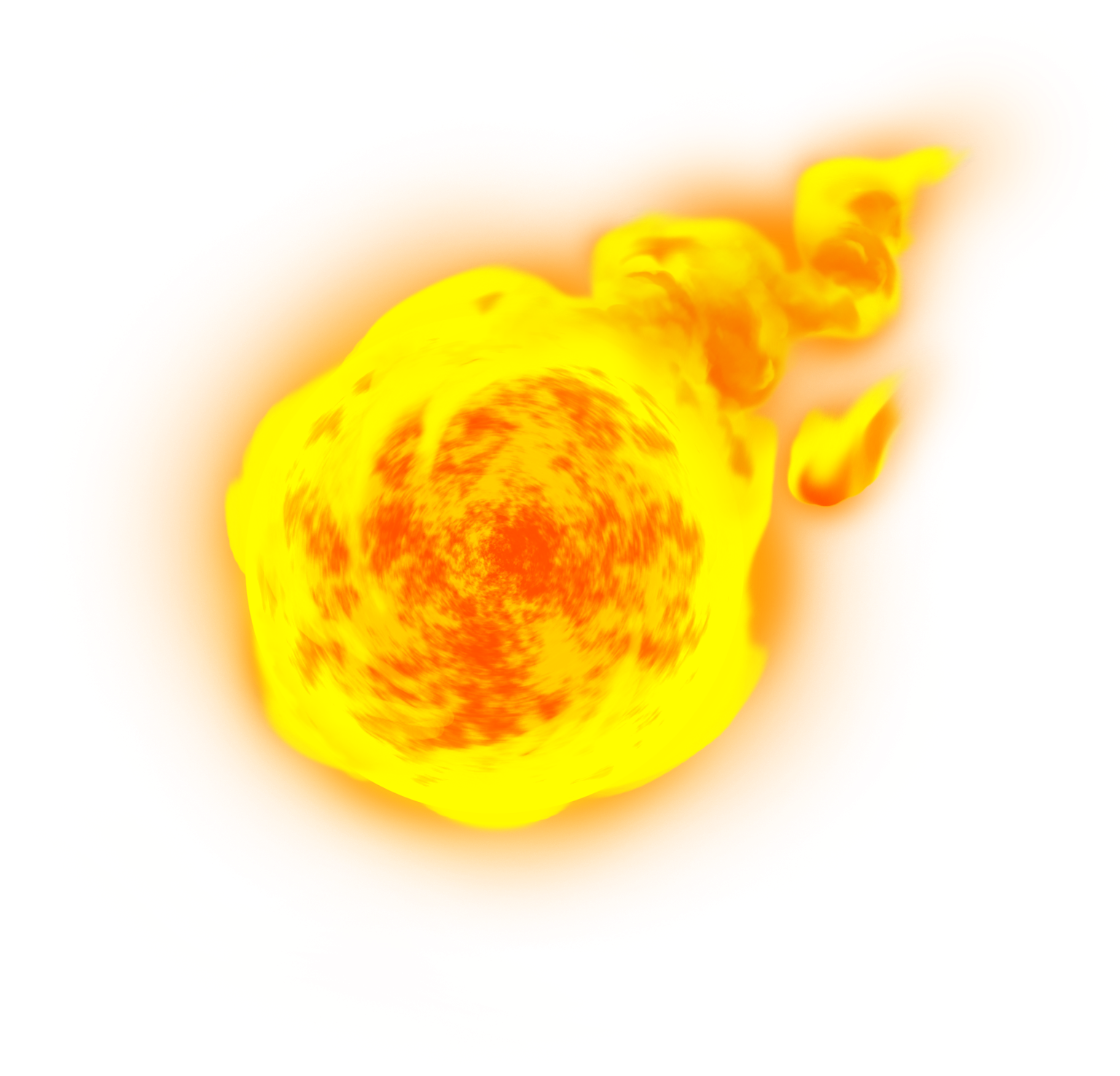 Yellow Fireball PNG Clipart Background