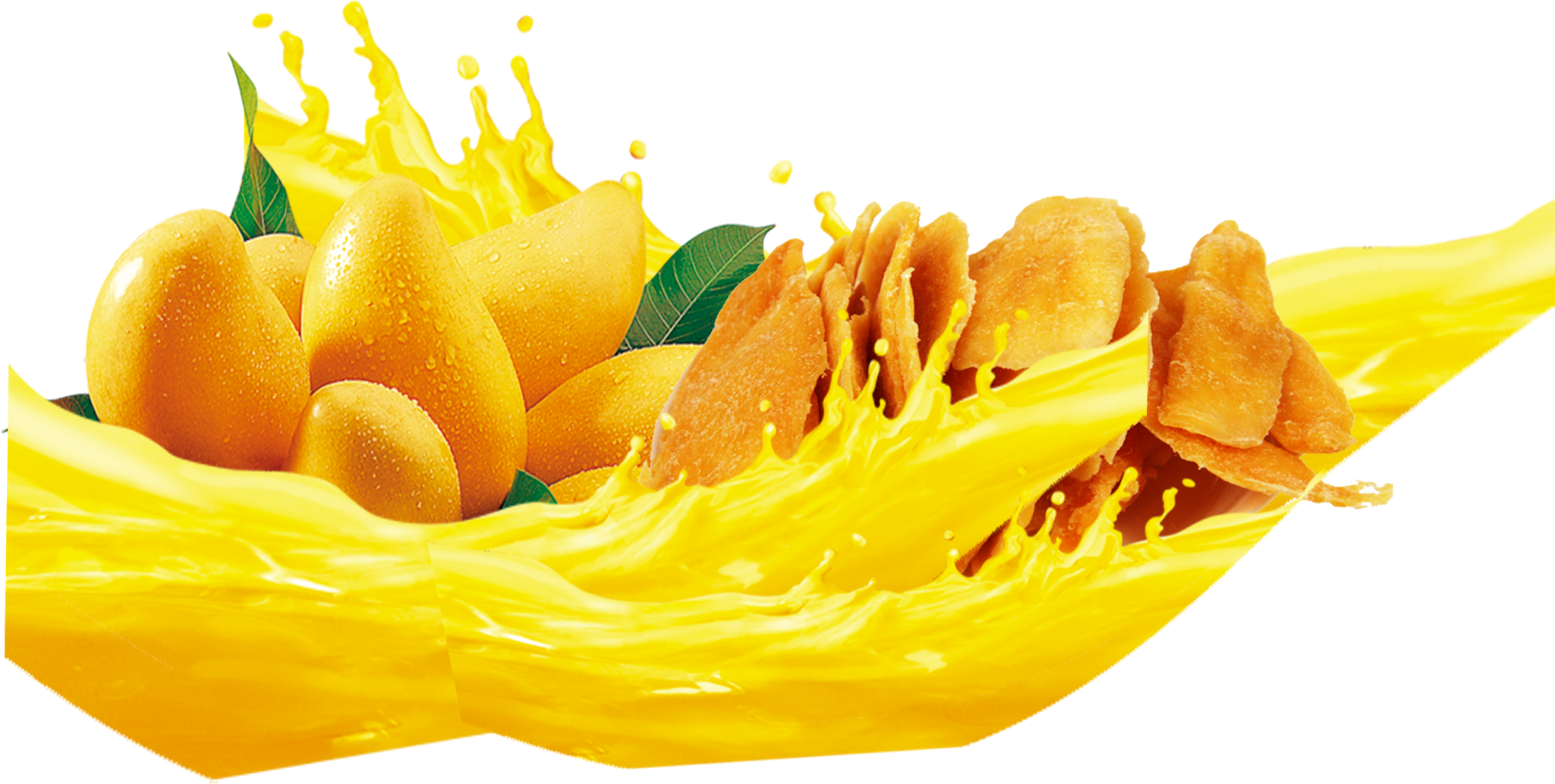 Yellow Mango Sliced PNG