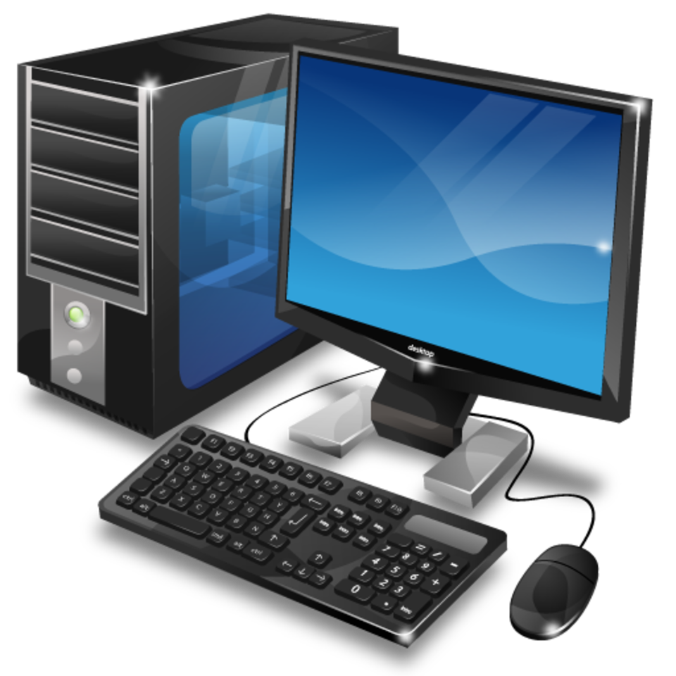 office Computer PC Background PNG Image