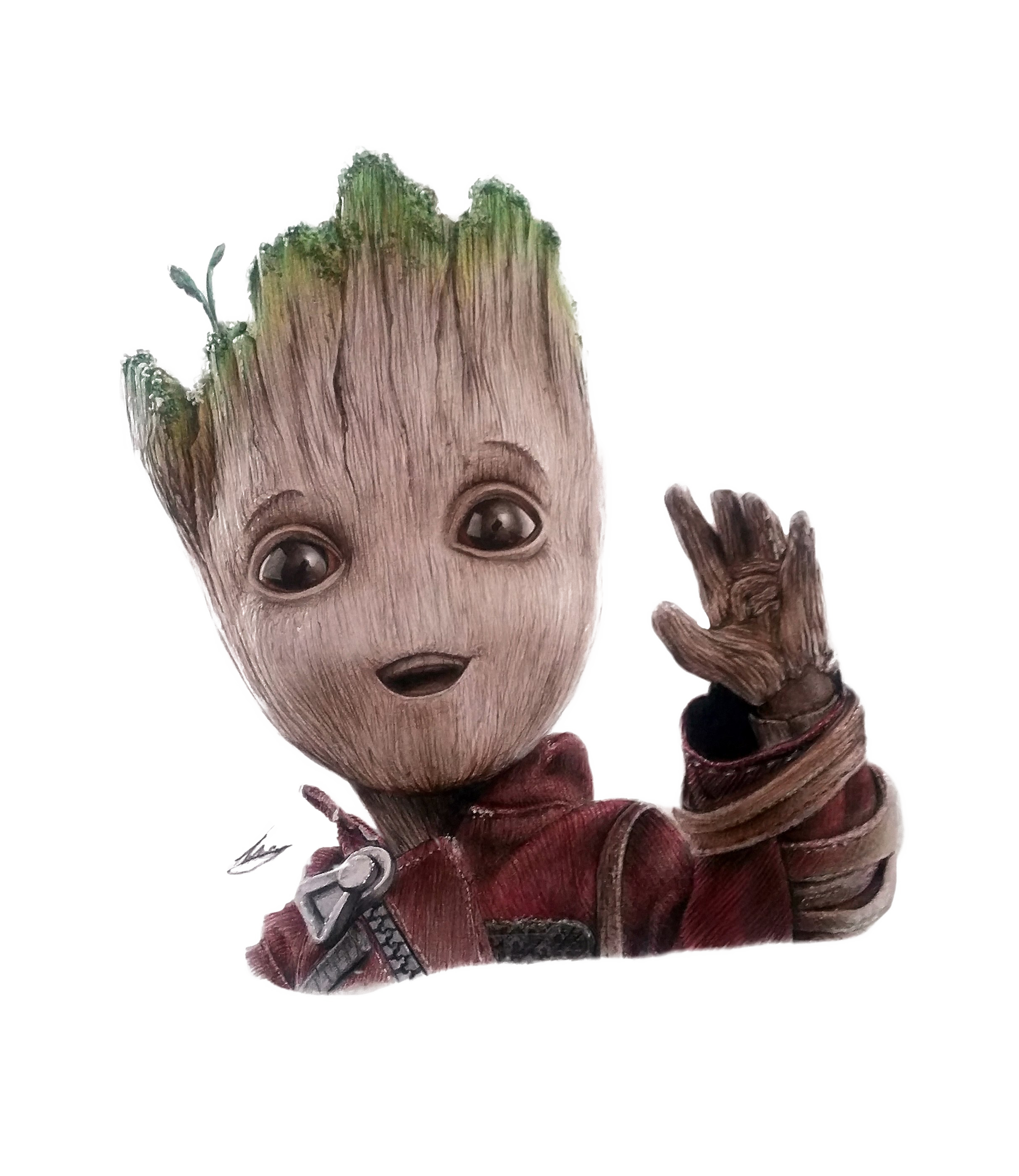 Baby Groot Background PNG Image