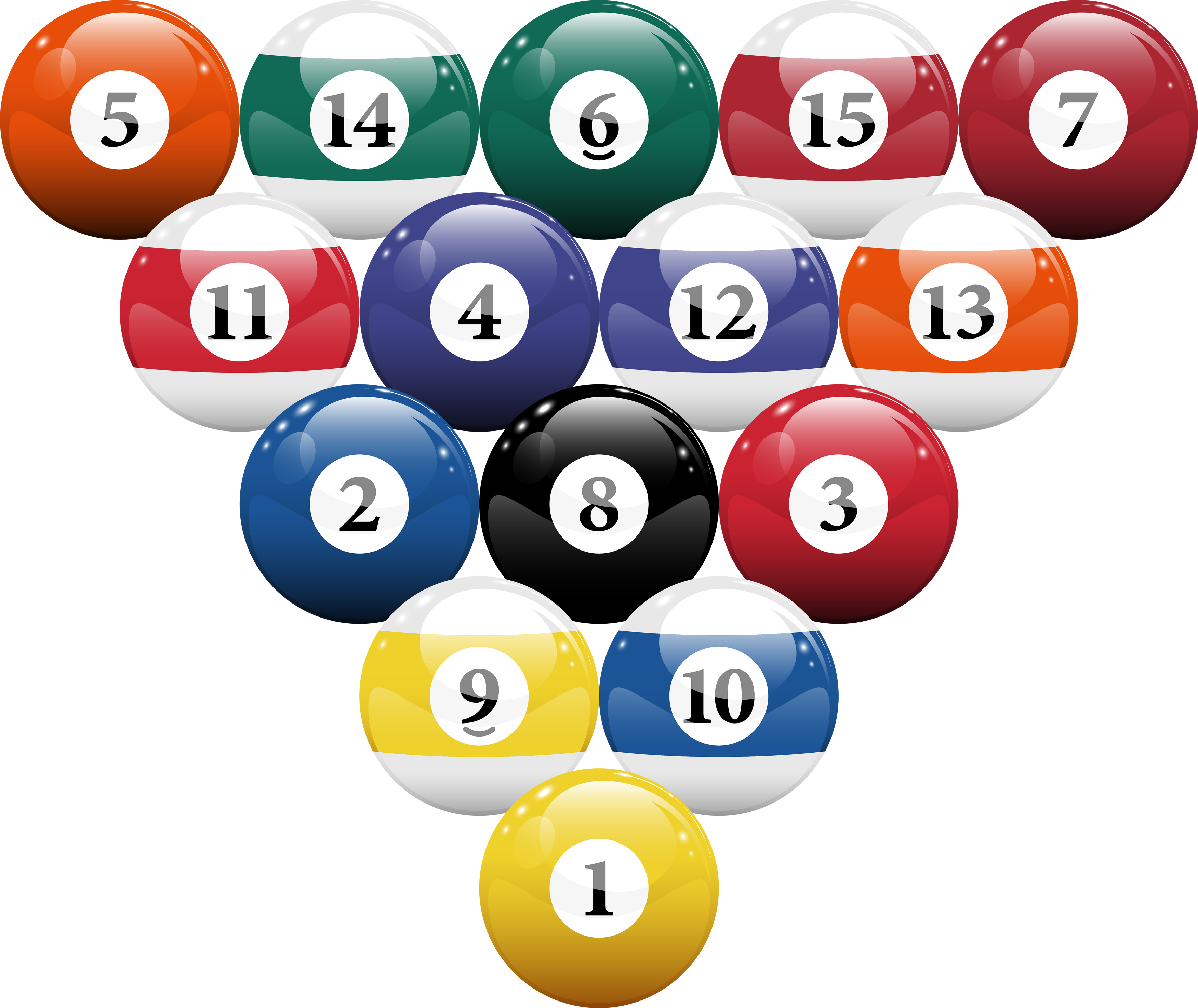 Billiard Balls Transparent PNG