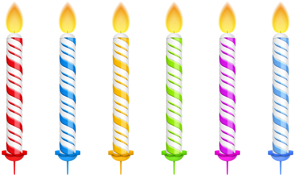 Birthday Candles Background PNG Image