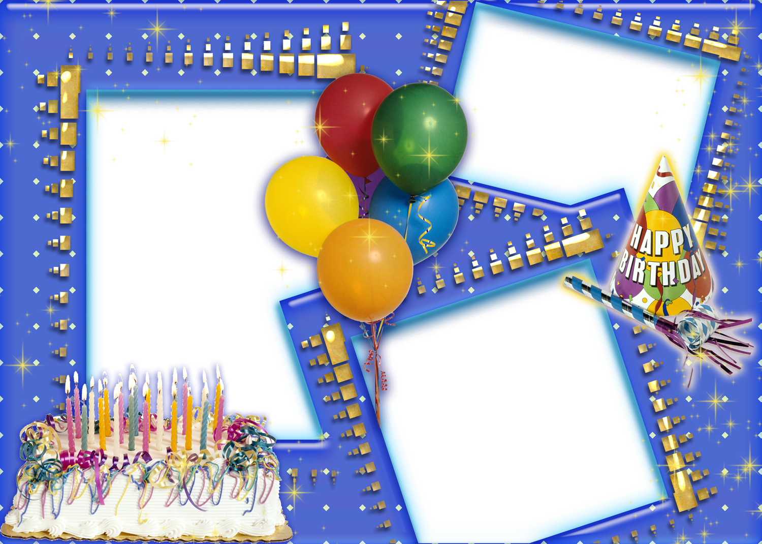 Birthday Collage Frame PNG HD Quality
