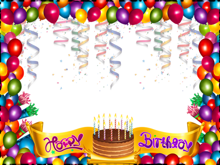 Birthday Collage Frame Transparent PNG