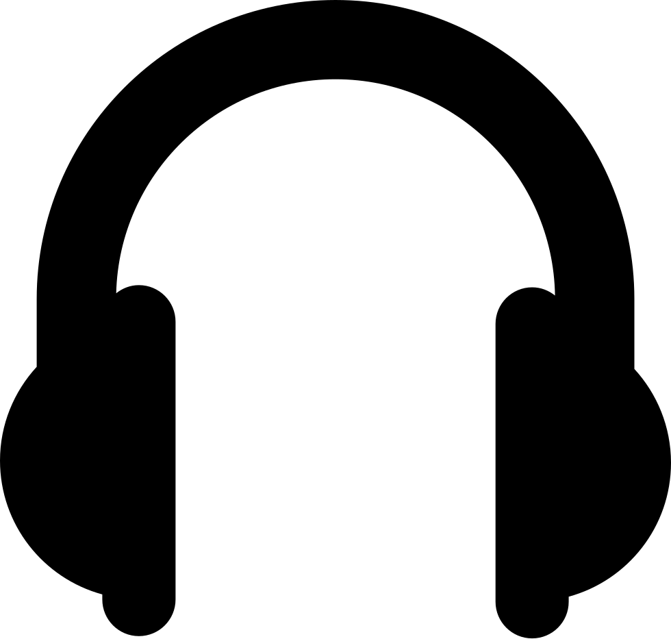 Black Headphones Transparent Free PNG
