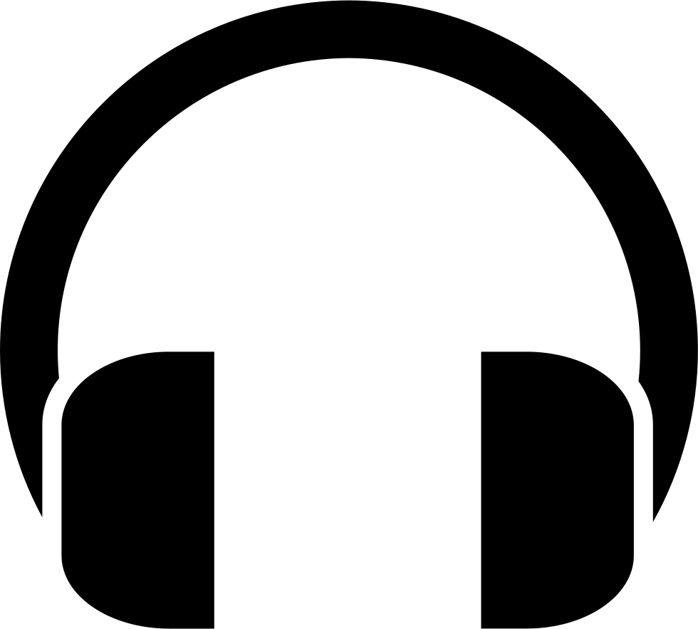 Black Headphones Transparent PNG