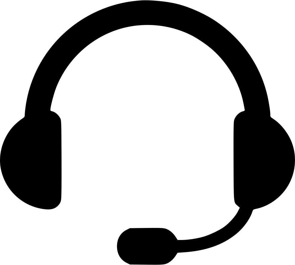 Black Headset Background PNG Image