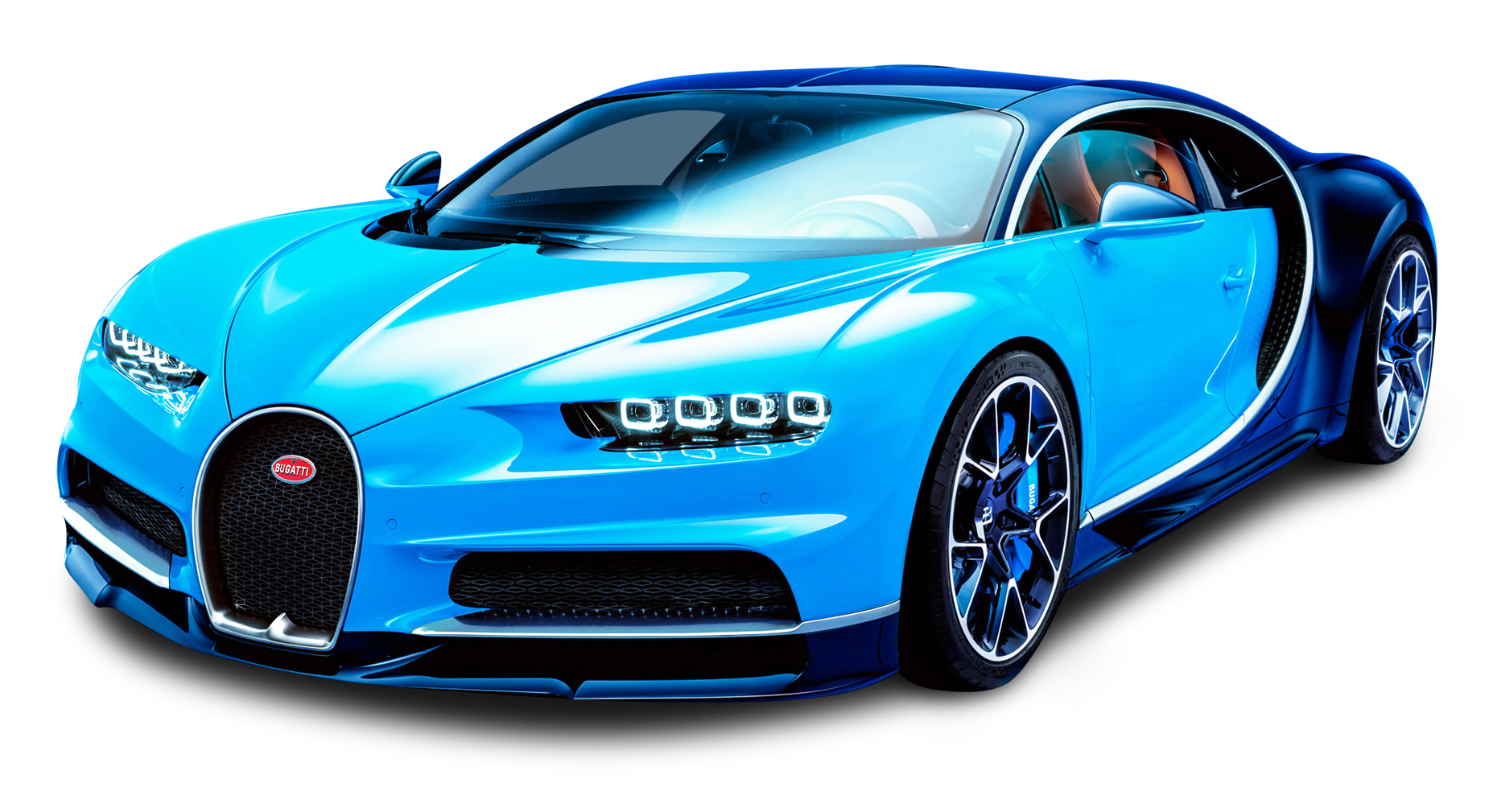 Blue Bugatti Background PNG Image
